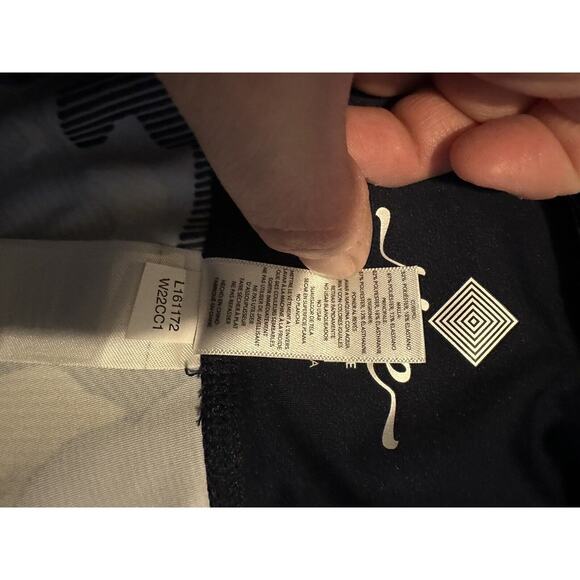 LuLaRoe Fearless Rise Stretch Workout Crop Leggings Blue Camo Size M Medium - Picture 9 of 9